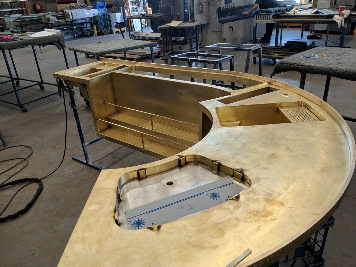 Bespoke brass and stainless detailing